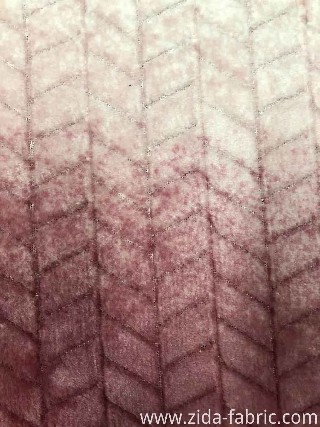 100%Polyester Double Flannel with Jacquard Knitted Fabric